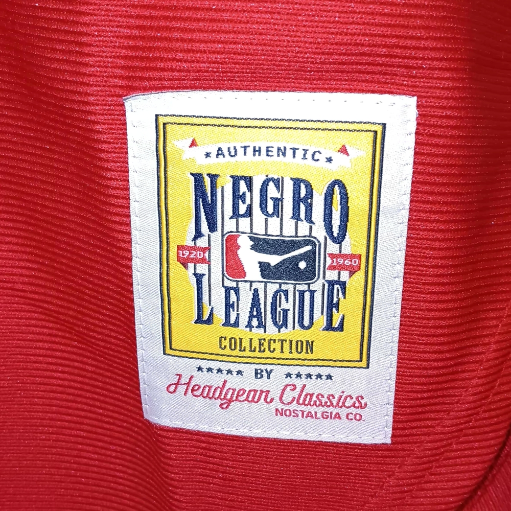 Headgear Collage Button Down Red Baseball Jersey - Picture 2 of 4